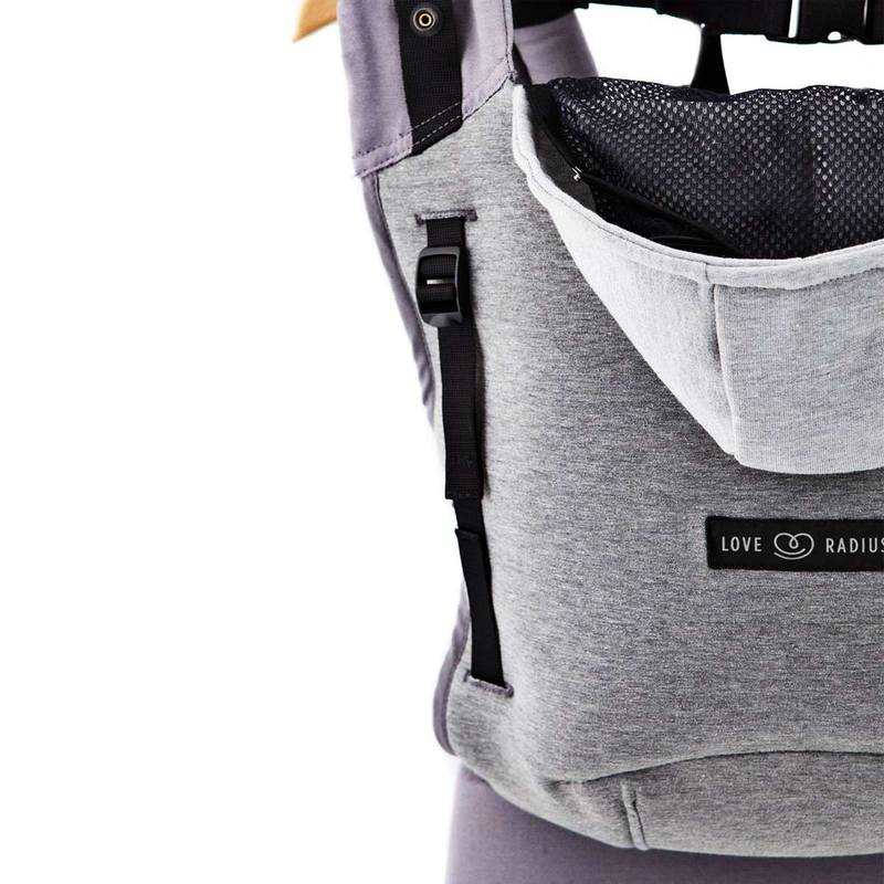 Pack porte-bébé Hoodiecarrier gris flanelle 0-36 mois Love Radius by JPMBB