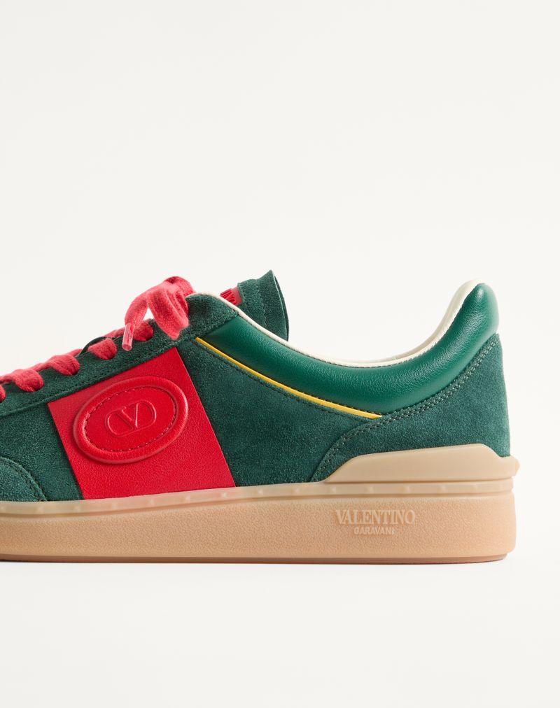 Baskets basses Upvillage en cuir fendu et cuir de veau nappa