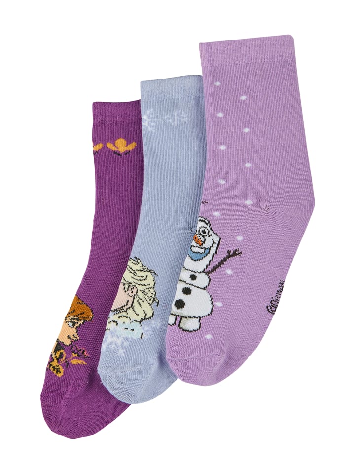 ONOMATO! 6er-Set: Socken Frozen - Die Eiskönigin Anna und Elsa in Mehrfarbig günstig kaufen 27-30