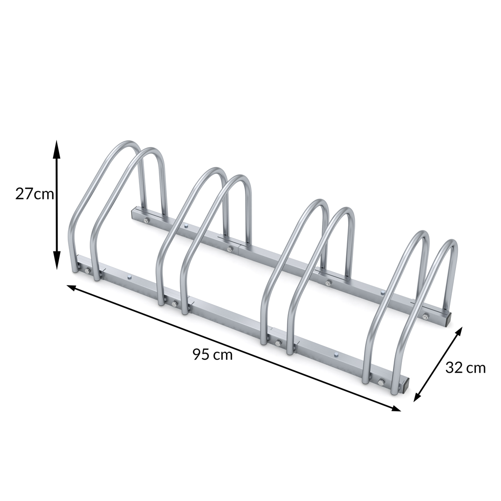 Monzana Fahrradständer für 4 Fahrräder 95 x 32 x 27 cm