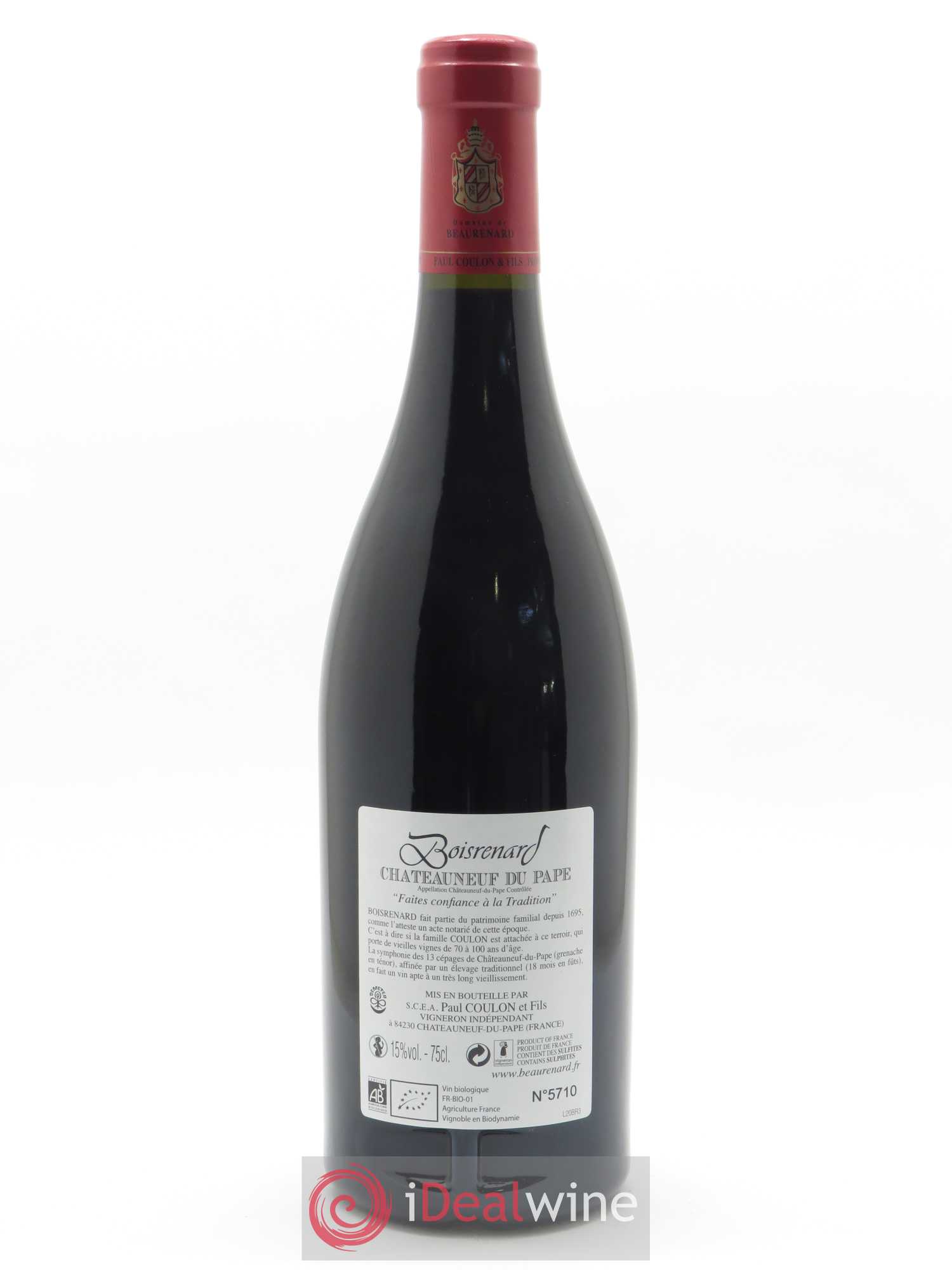 Châteauneuf-du-Pape Cuvée Boisrenard Beaurenard (Domaine de)  2018 - Lot de 1 Bouteille