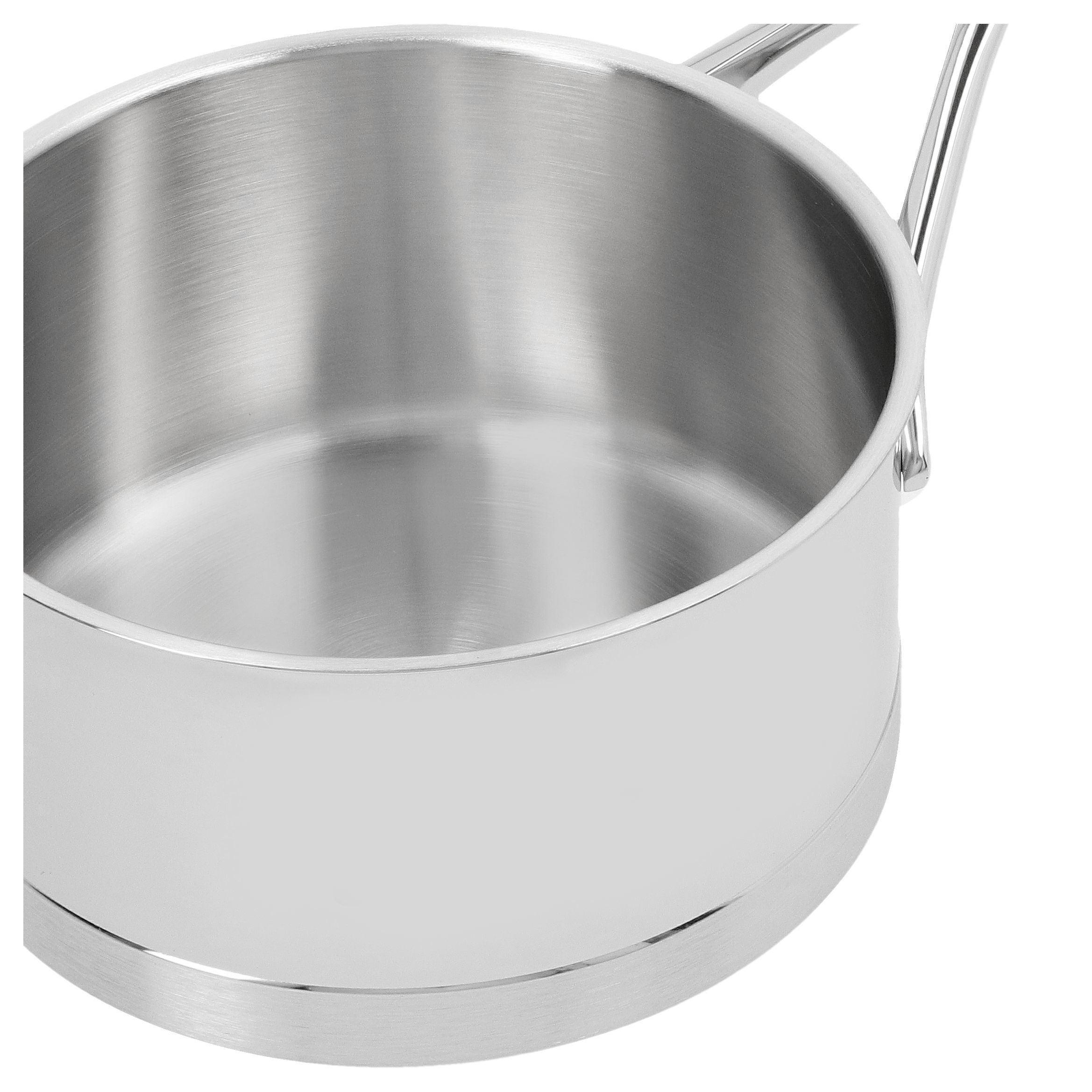 Stieltopf ohne Deckel 14 cm, 18/10 Edelstahl, Silber