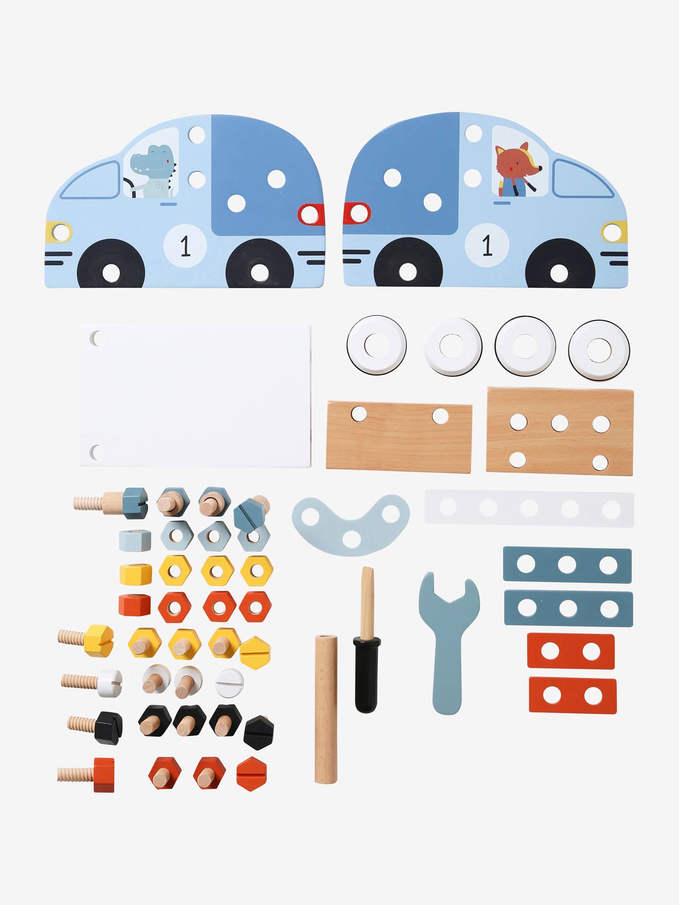 Voiture à construire et à bricoler en bois FSC® gris