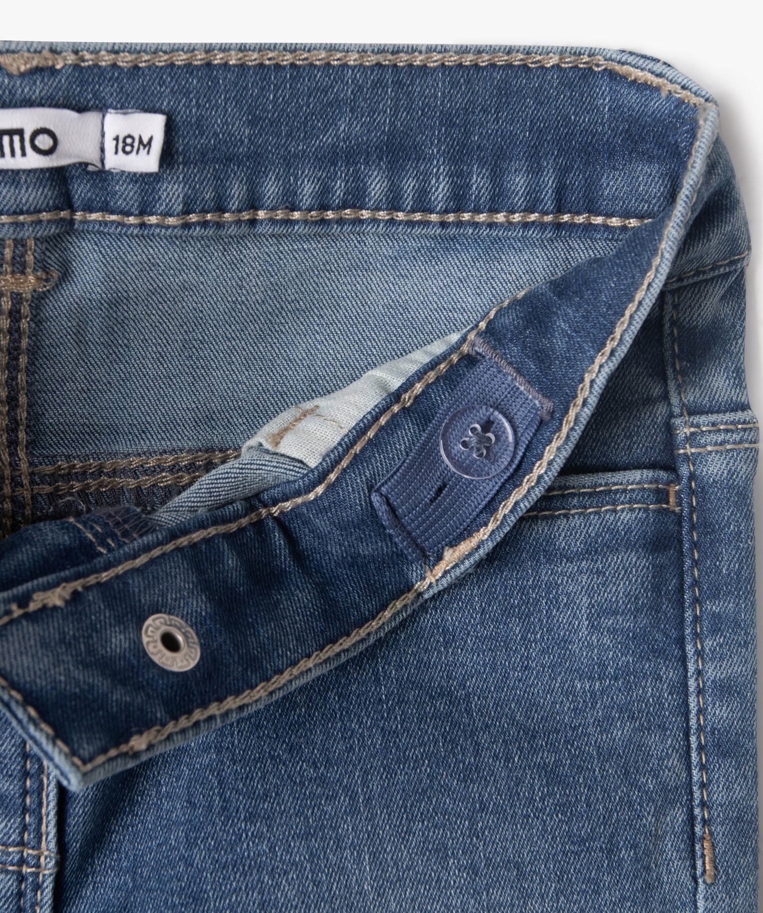Jean bébé fille coupe slim composé de matières recyclées stone | GEMO