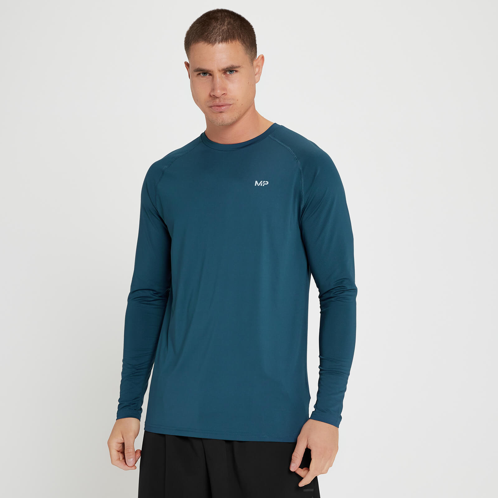 T-shirt à manches longues MP Velocity pour hommes – Bleu sarcelle