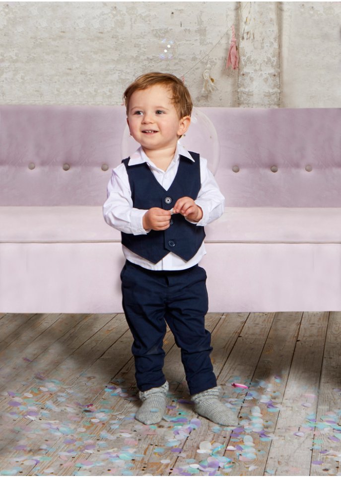 Baby Hemd + Weste + Hose (3-tlg. Set)