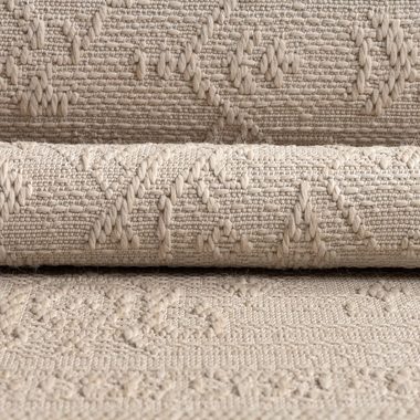 Outdoorteppich Wetterfest Balkon Terrasse Wohnzimmer Küche Orientalisch, TT Home, eckig, Höhe: 4 mm