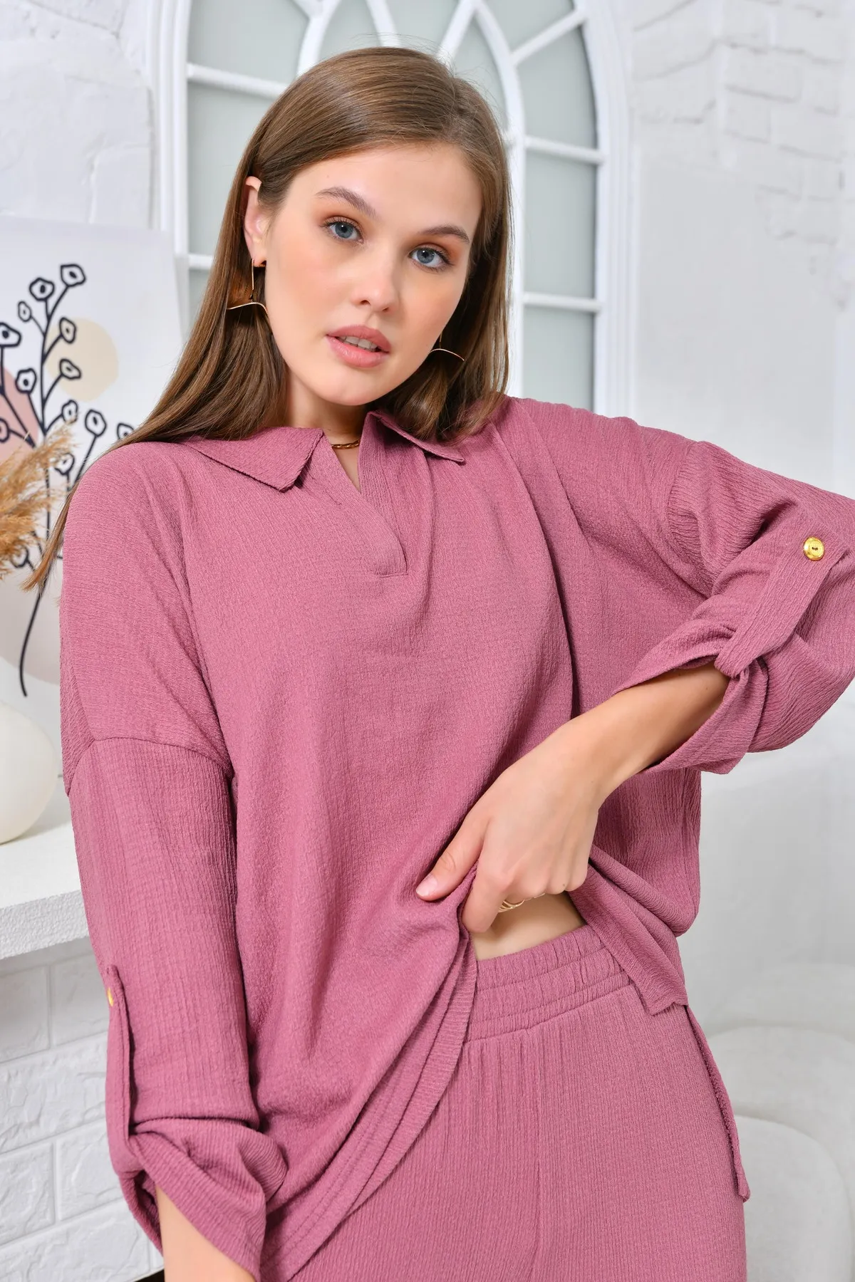VOLT CLOTHİNG  Zweiteiler - Rosa - Regular Fit
