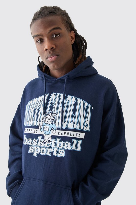 Oversize Hoodie mit lizenziertem North Carolina Print