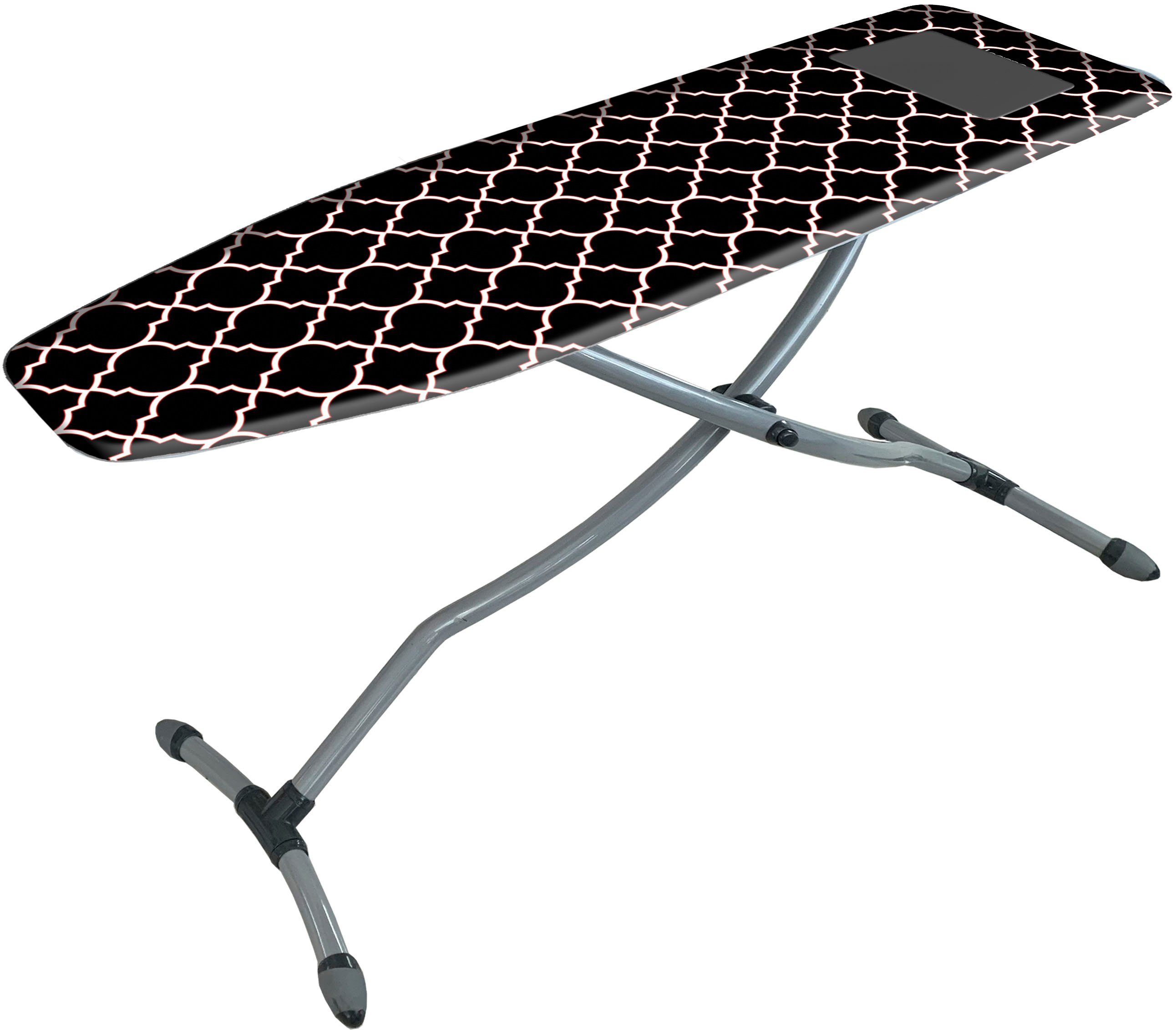 Bischof Bügelbrett Vera - Line, Bügelfläche 121x42 cm, stabiles, rutschsicheres Untergestell aus Stahl für sicheren Stand