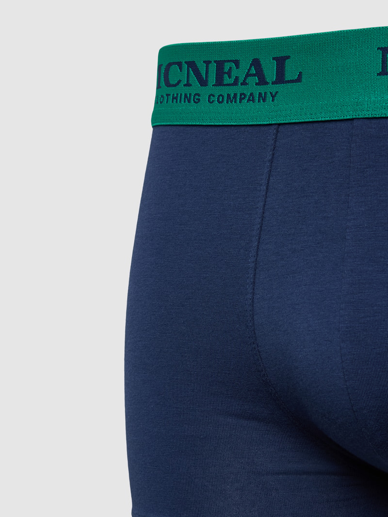 Trunks mit elastischem Label-Bund im 3er-Pack in marineblau