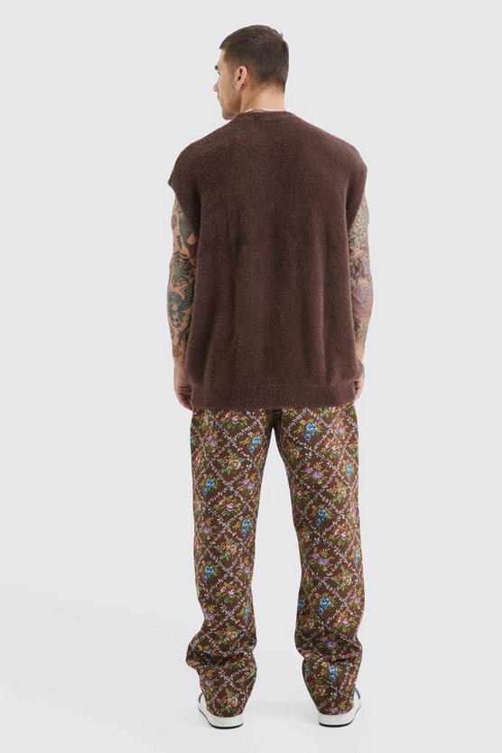 Florale Hose mit festem Bund