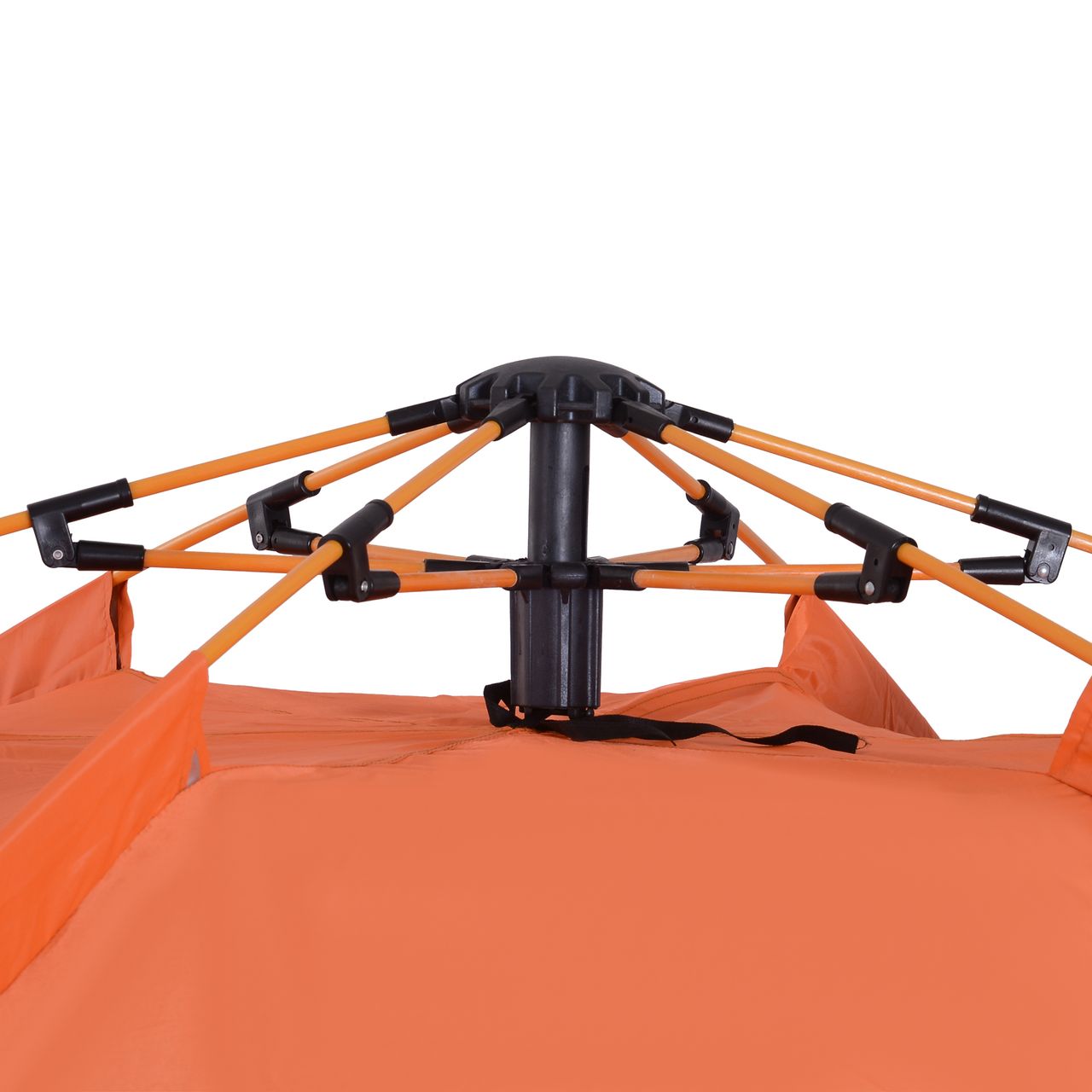 Outsunny Quick-Up-Zelt Campingzelt Doppelwandig Familienzelt für 4–6 Personen