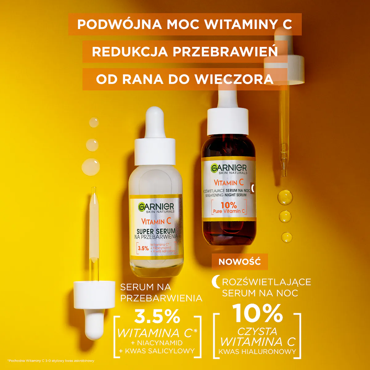 „Garnier Skin Naturals“ vitamino C šviesinantis naktinis serumas