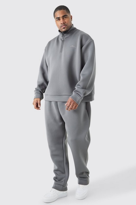 Plus kastiger Man Oversize Scuba Trainingsanzug