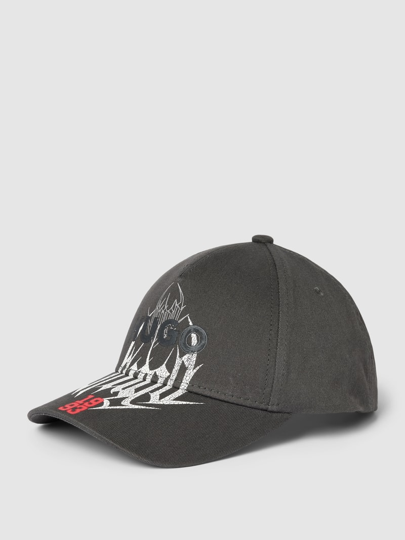 Basecap mit Label-Print Modell 'Jude' in anthrazit