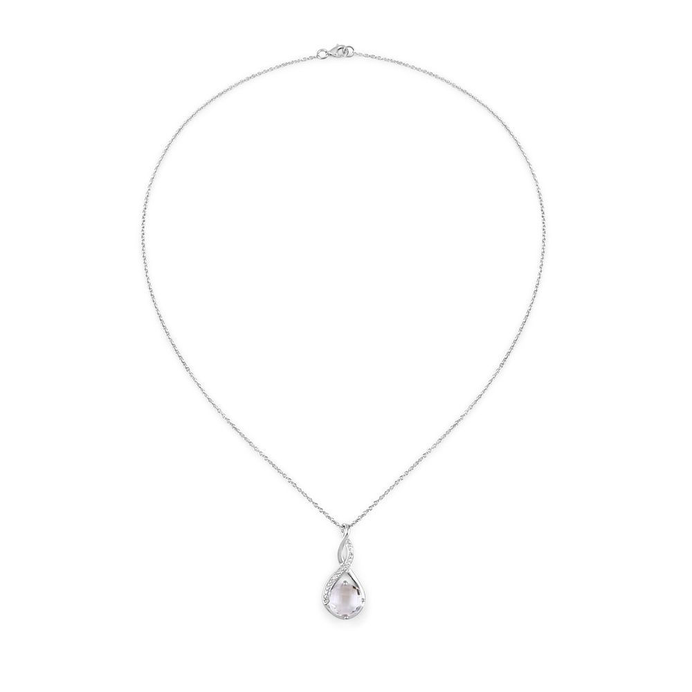 Rafaela Donata Chaîne Argent sterling Cristal de quartz en Argent Bijoux