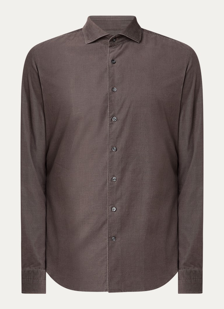Camicia slim fit Profuomo con colletto all'italiana