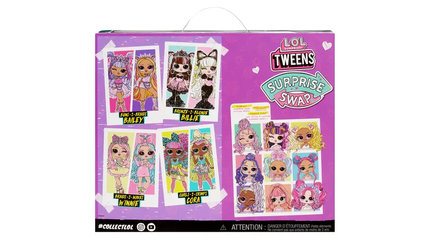 L.O.L. Surprise Tweens Surprise Swap Fashion Doll- Buns-2- Braids Bailey