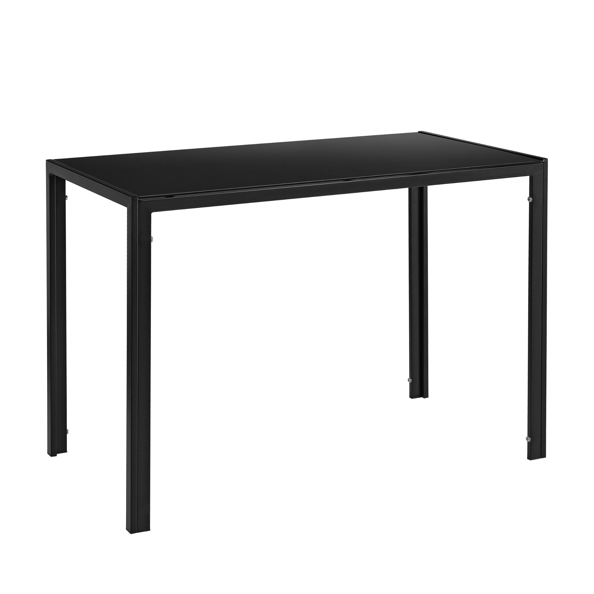 en.casa Essgruppe, (Set, 5-tlg., 4 Stühle, 1 Tisch), Stathelle Küchentisch mit Stühlen Grau/Schwarz