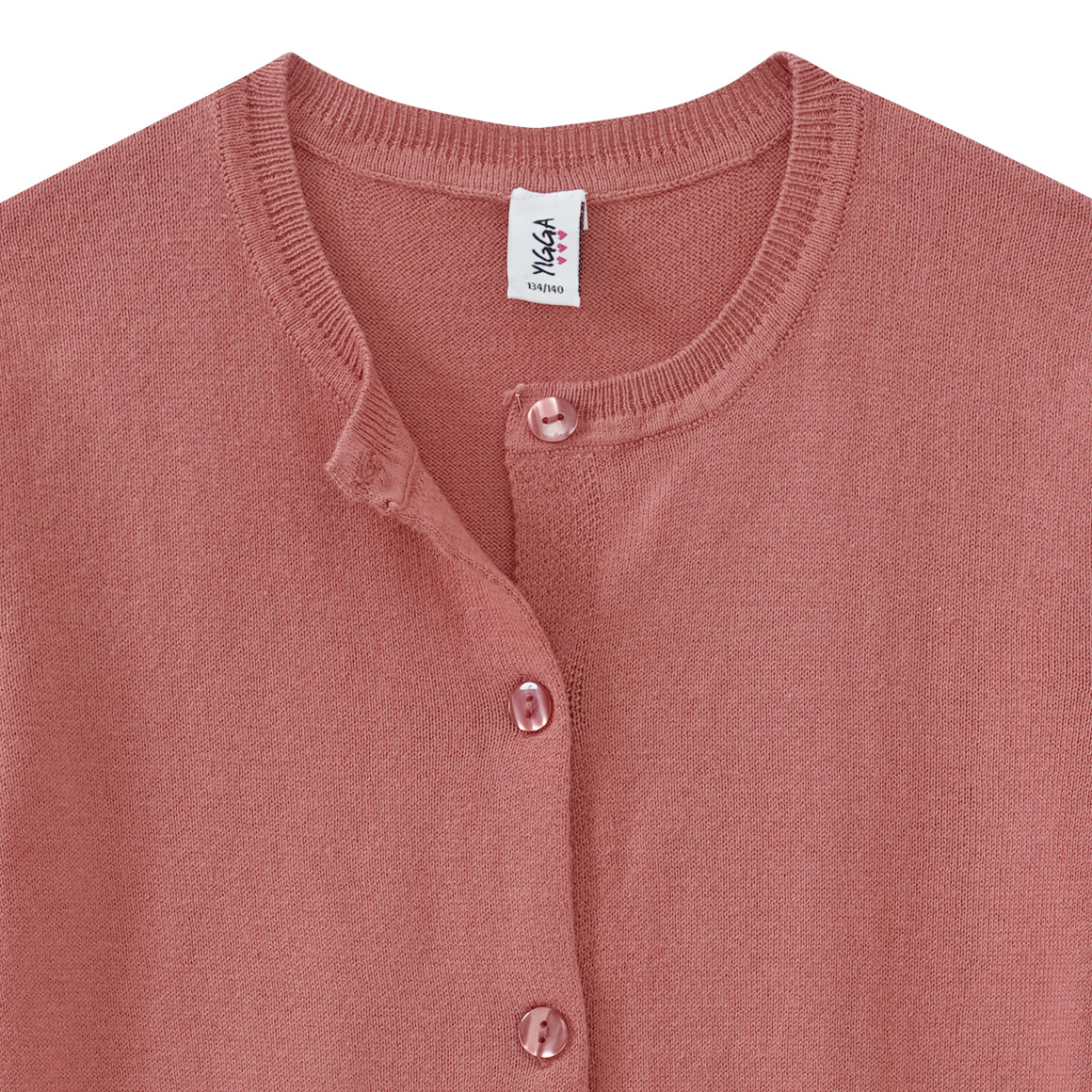 Mädchen Feinstrickjacke im Basic-Look