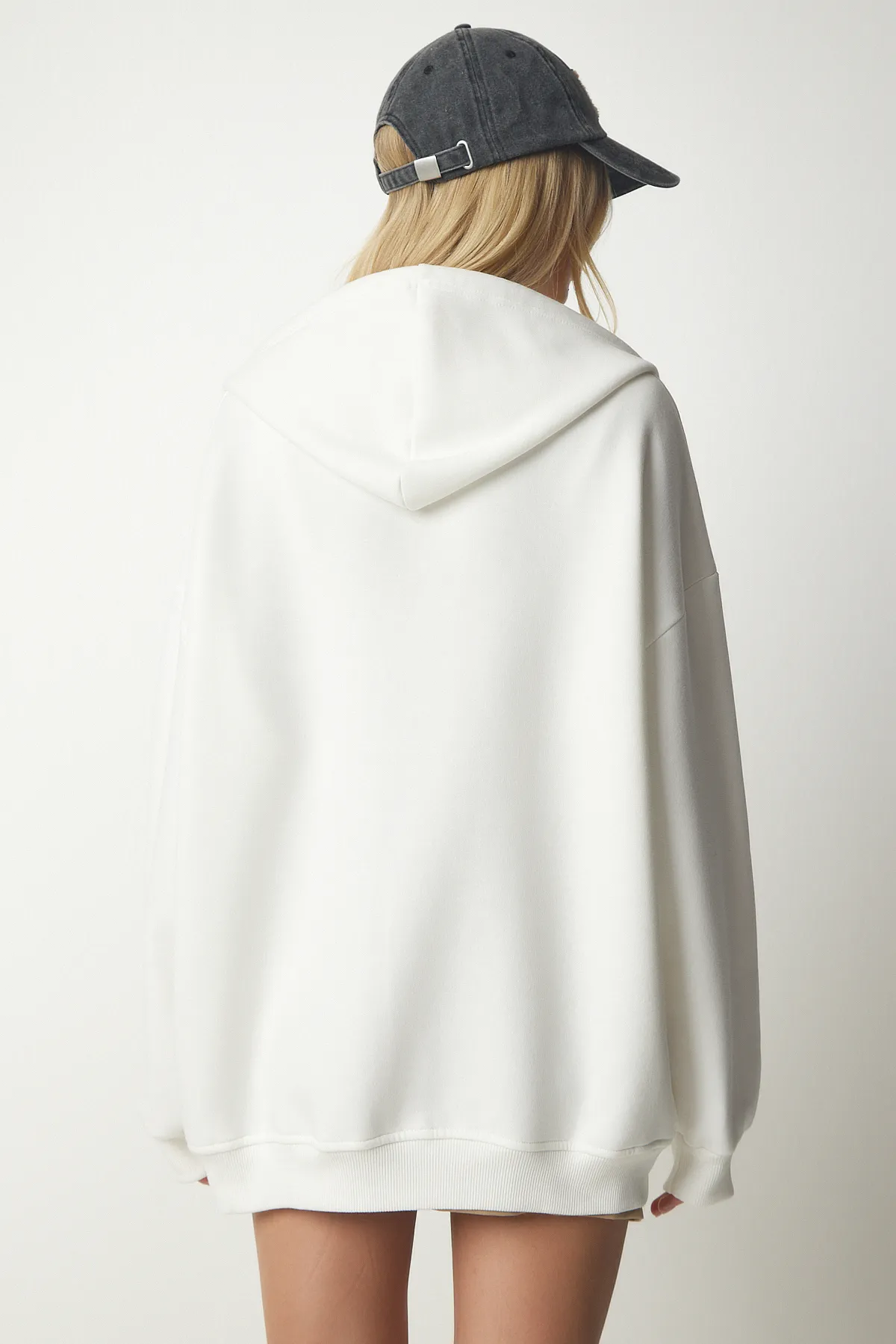 Happiness İstanbul  Sweatshirt - Ecru - Oversized