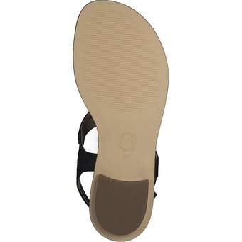 Michael Kors MK Plate Thong Sandale in schwarz