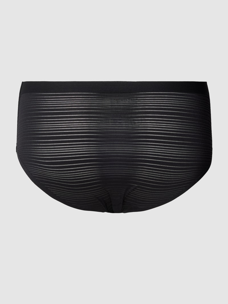 Slip mit Streifenmuster in schwarz