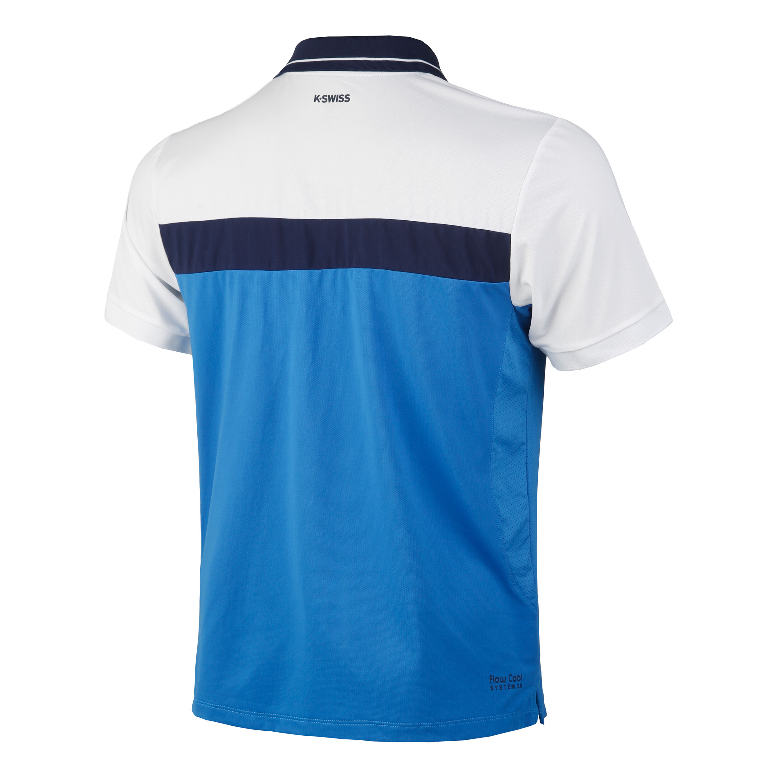 Core Team Block Polo Herren - Dunkelblau, Weiß