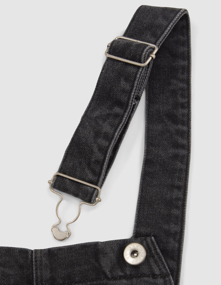 Salopette en jean gris fille