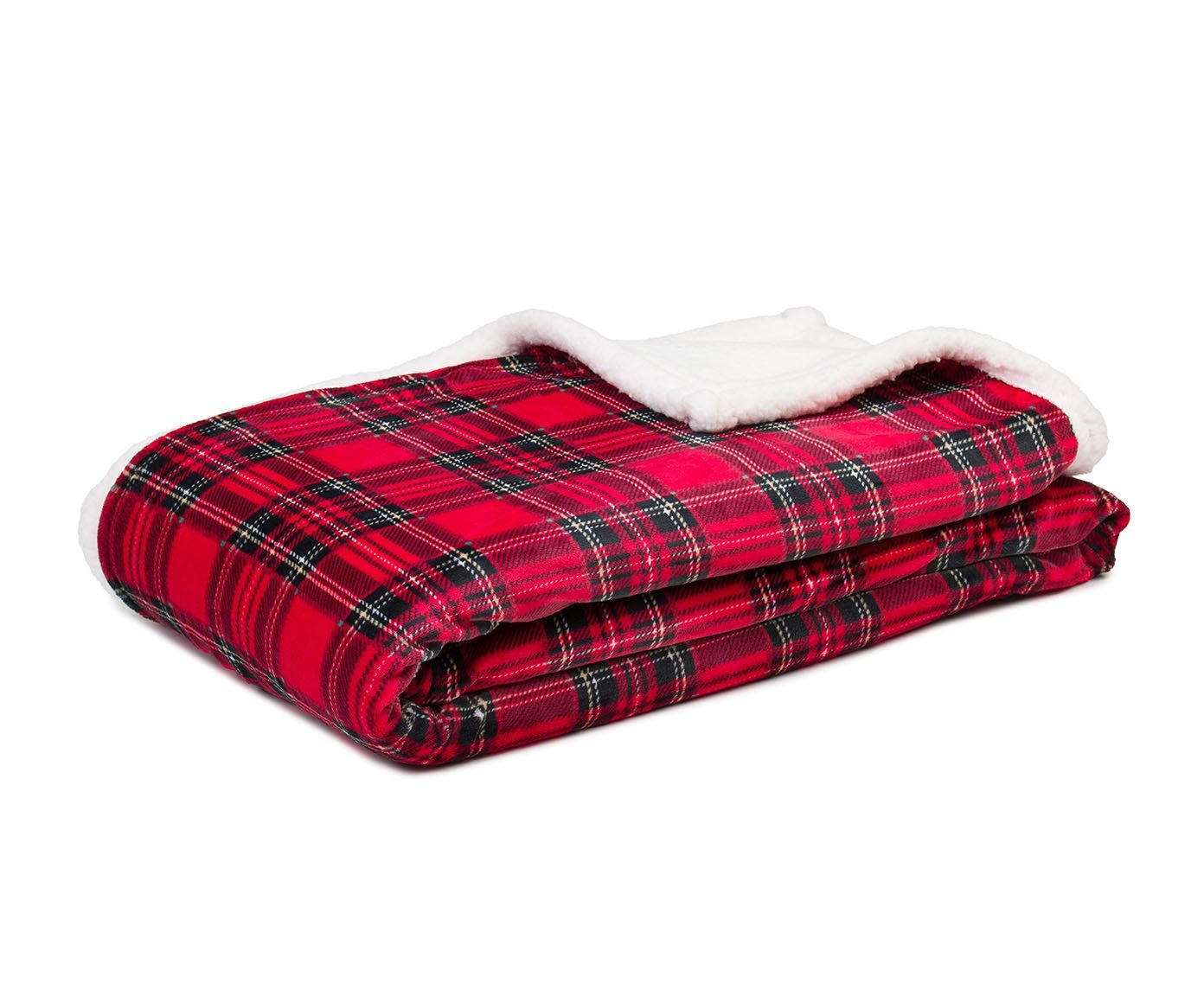 Wohndecke Mikrofaser Flanell Kuscheldecke mit Sherpa Fleece Rückseite, HSC Home-Style-Creation GmbH, weich und anschmiegsam