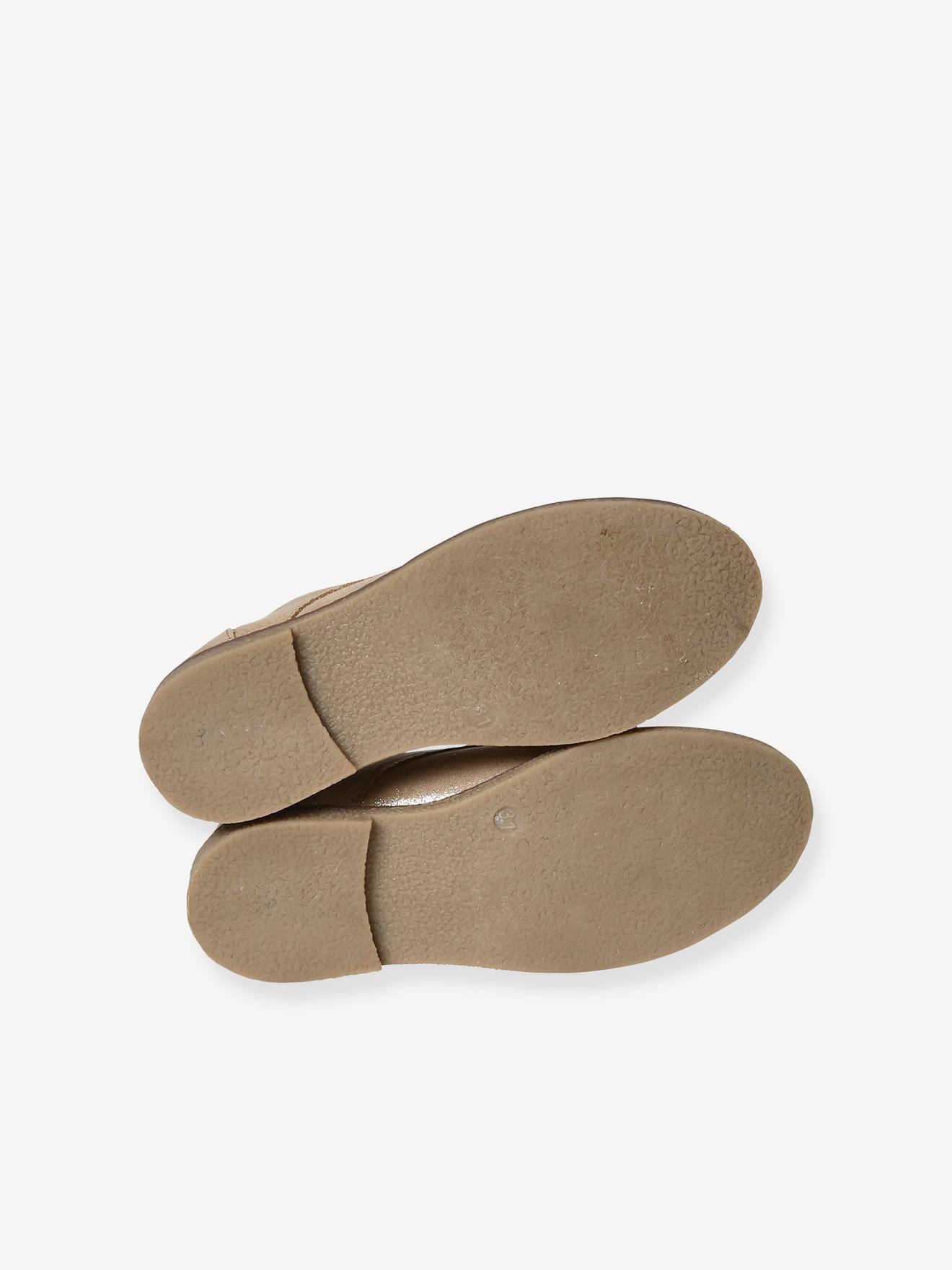 Vertbaudet Kinder Schnürschuhe mit Fransen - gold