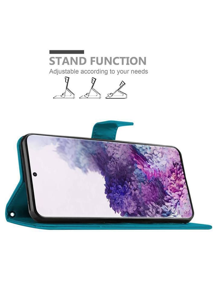 cadorabo Hülle für Samsung Galaxy S20 Blumen Design in FLORAL BLAU günstig kaufen onesize