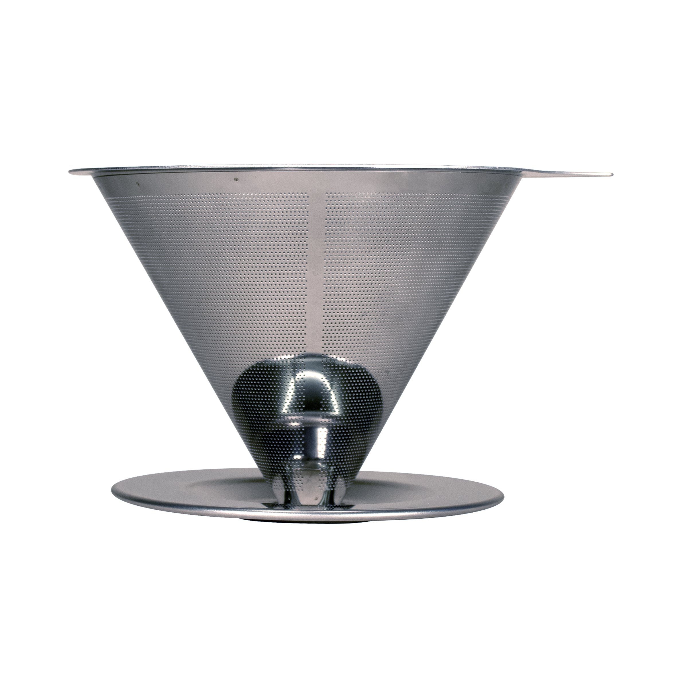 pandoo Kaffeebereiter Kaffeebereiter aus Edelstahl, Edelstahlfilter 1x4