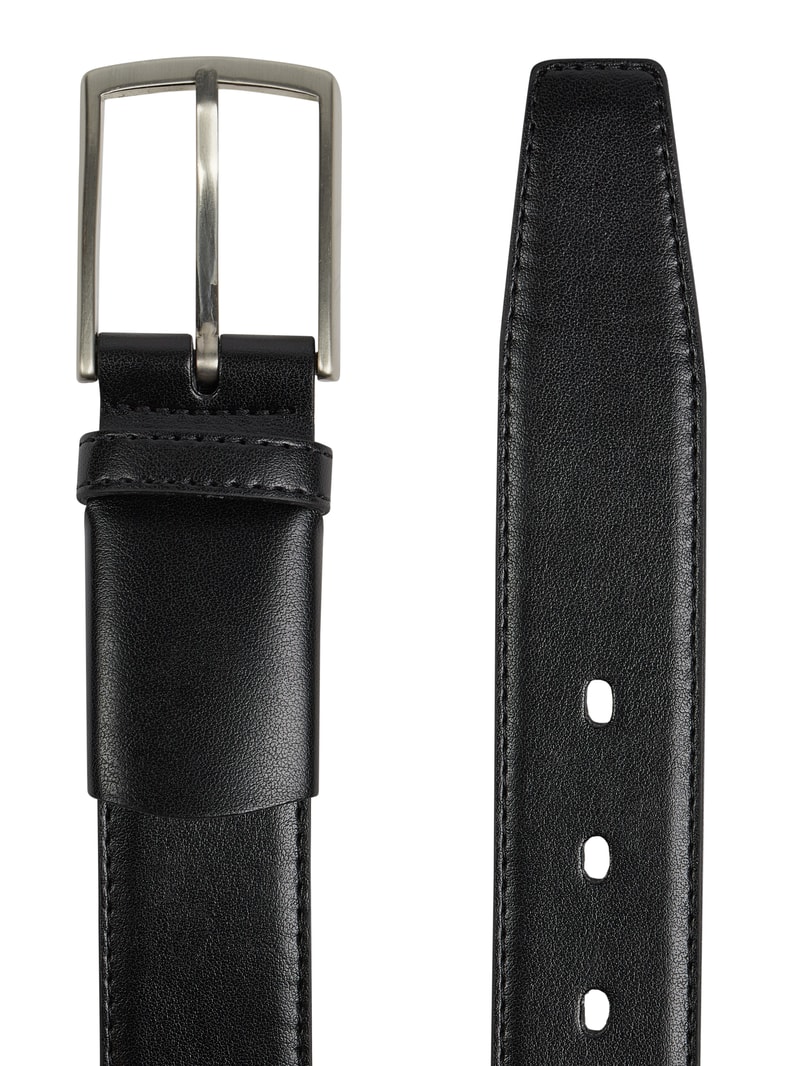 Gürtel aus Leder in schwarz