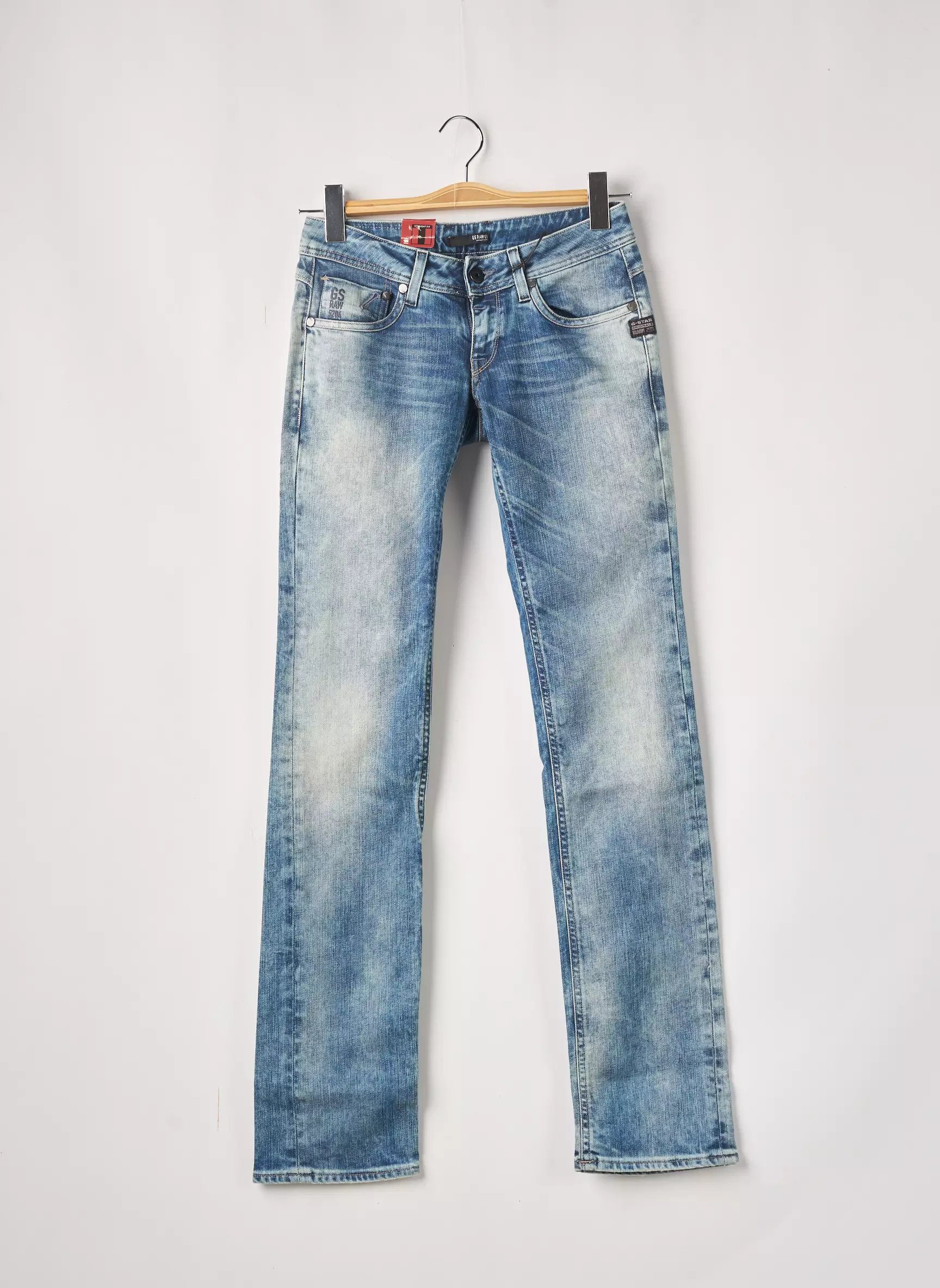 G Star Jeans Coupe Droite Femme couleur bleu