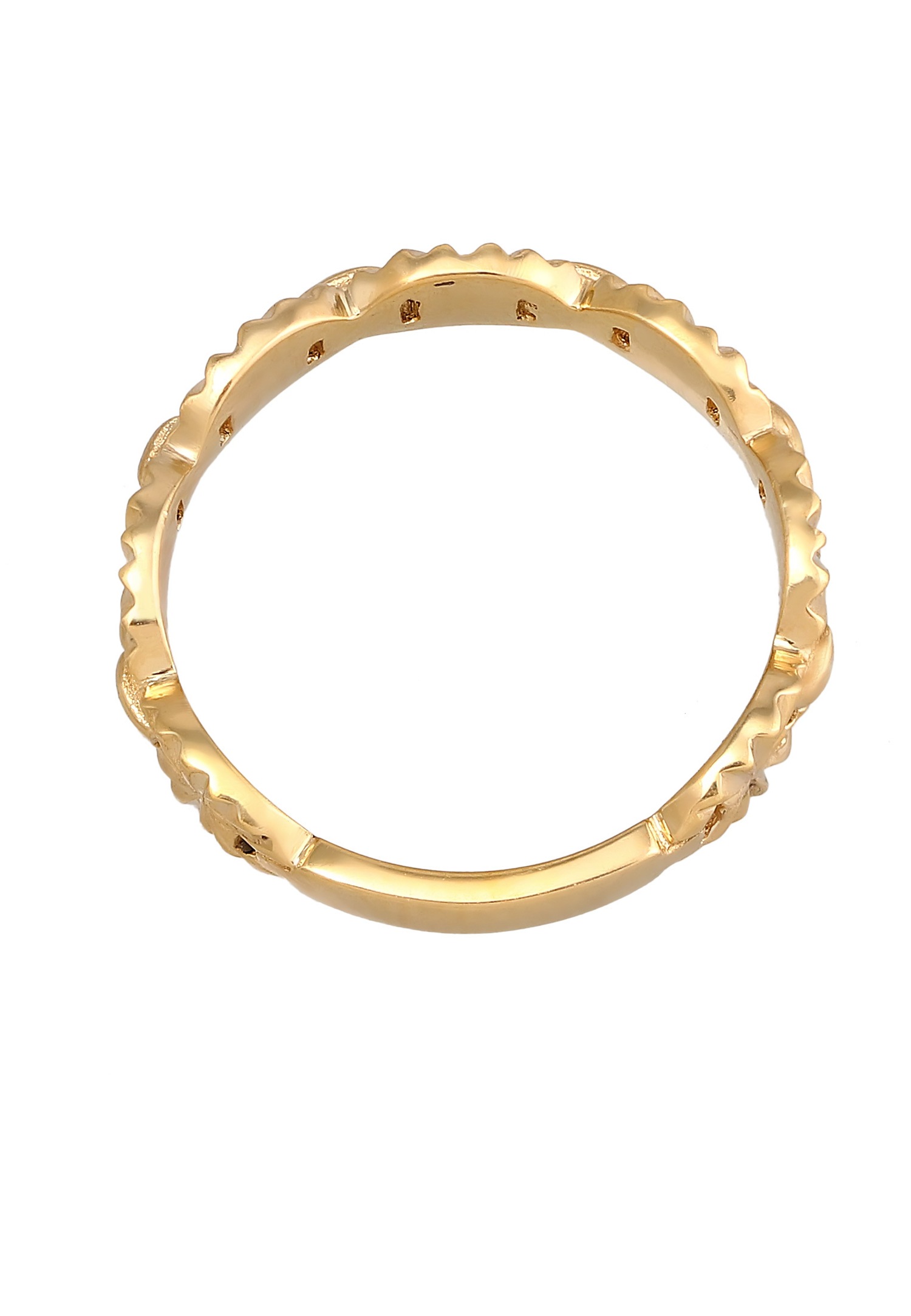 Elli Ladies' ring in 925 sterling silver, with star-shaped plate, elegant and trendy.