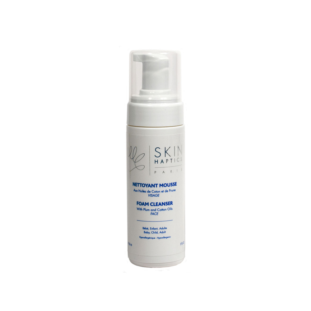 skinhaptics Nettoyant Mousse Visage, aux huiles de coton et de prune Nettoyant visage
