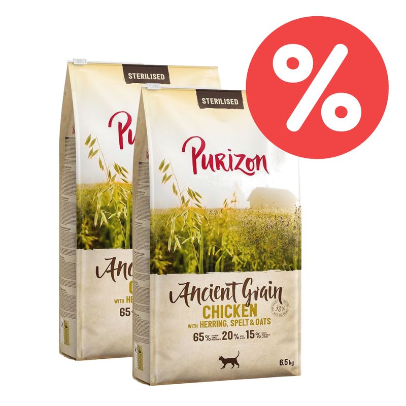Sparpaket Purizon Adult Urgetreide 2 x 6,5 kg