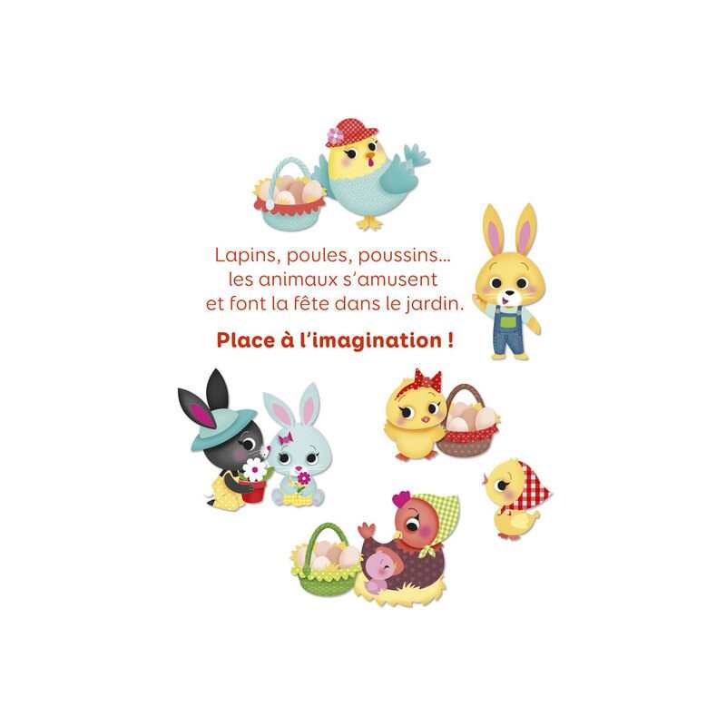 90 gommettes lapins, poules et poussins - Lito