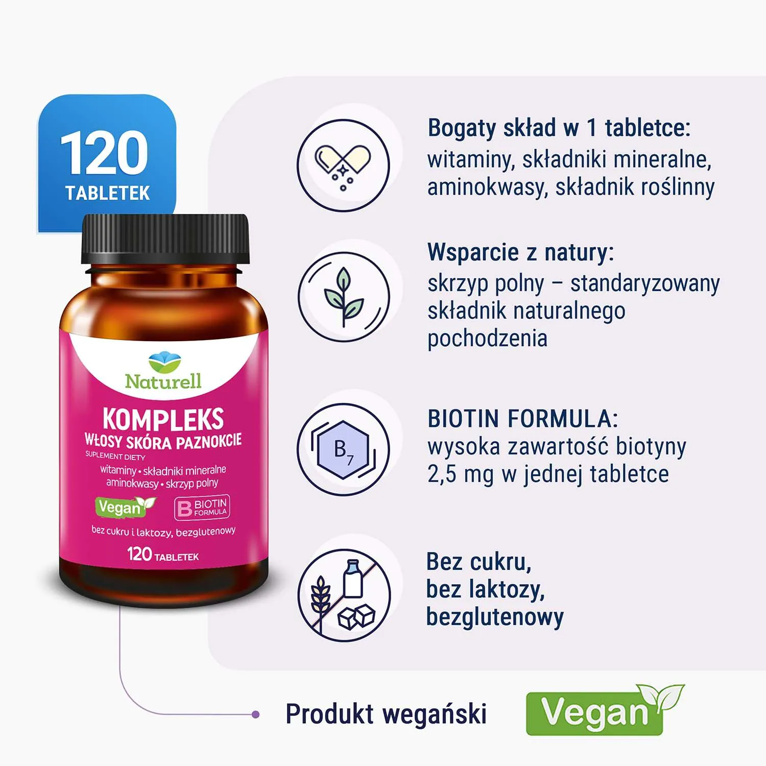 Naturell Complex Kosa Koža Nokti 120 tableta