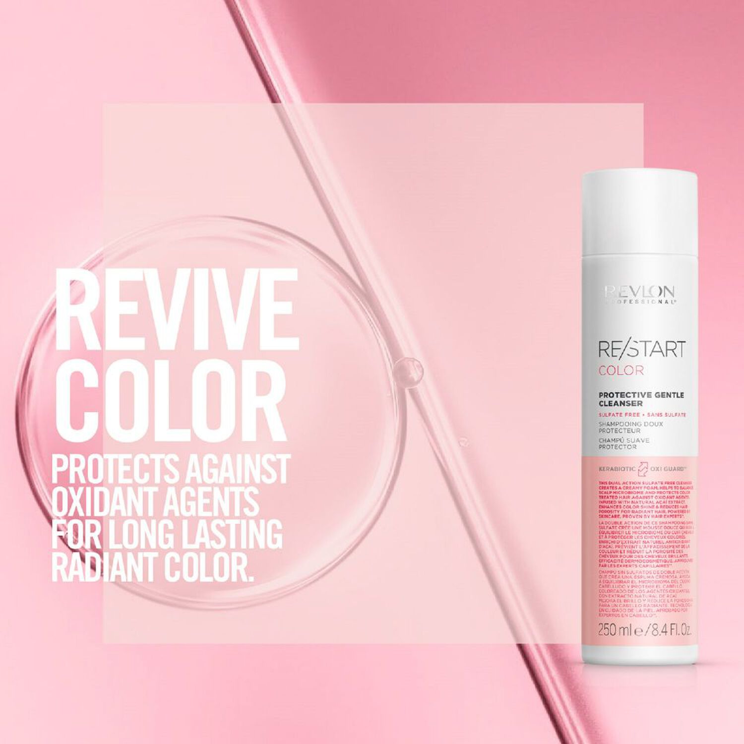 revlon professional Shampooing Nettoyant doux Protecteur de Couleur RE/START™ COLOR - Cheveux Colorés - 250 ml