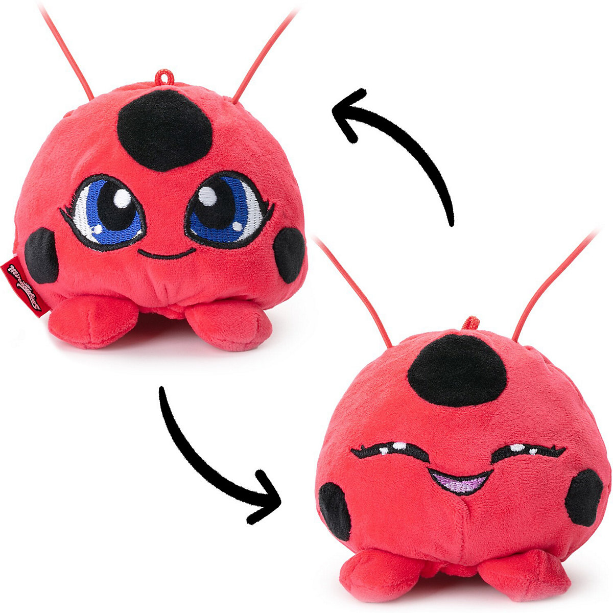 Schlüsselanhänger Miraculous Ladybug als Wendeplüschtier