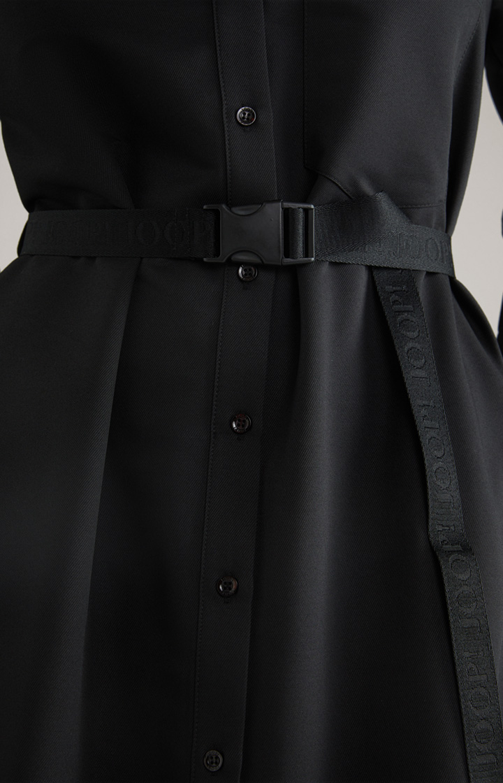 Hemdblusen-Kleid in Schwarz