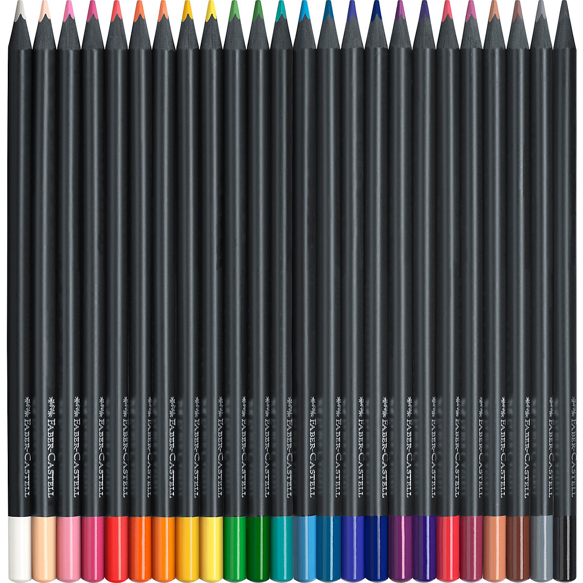 Black Edition Dreikant-Buntstifte, 24 Farben