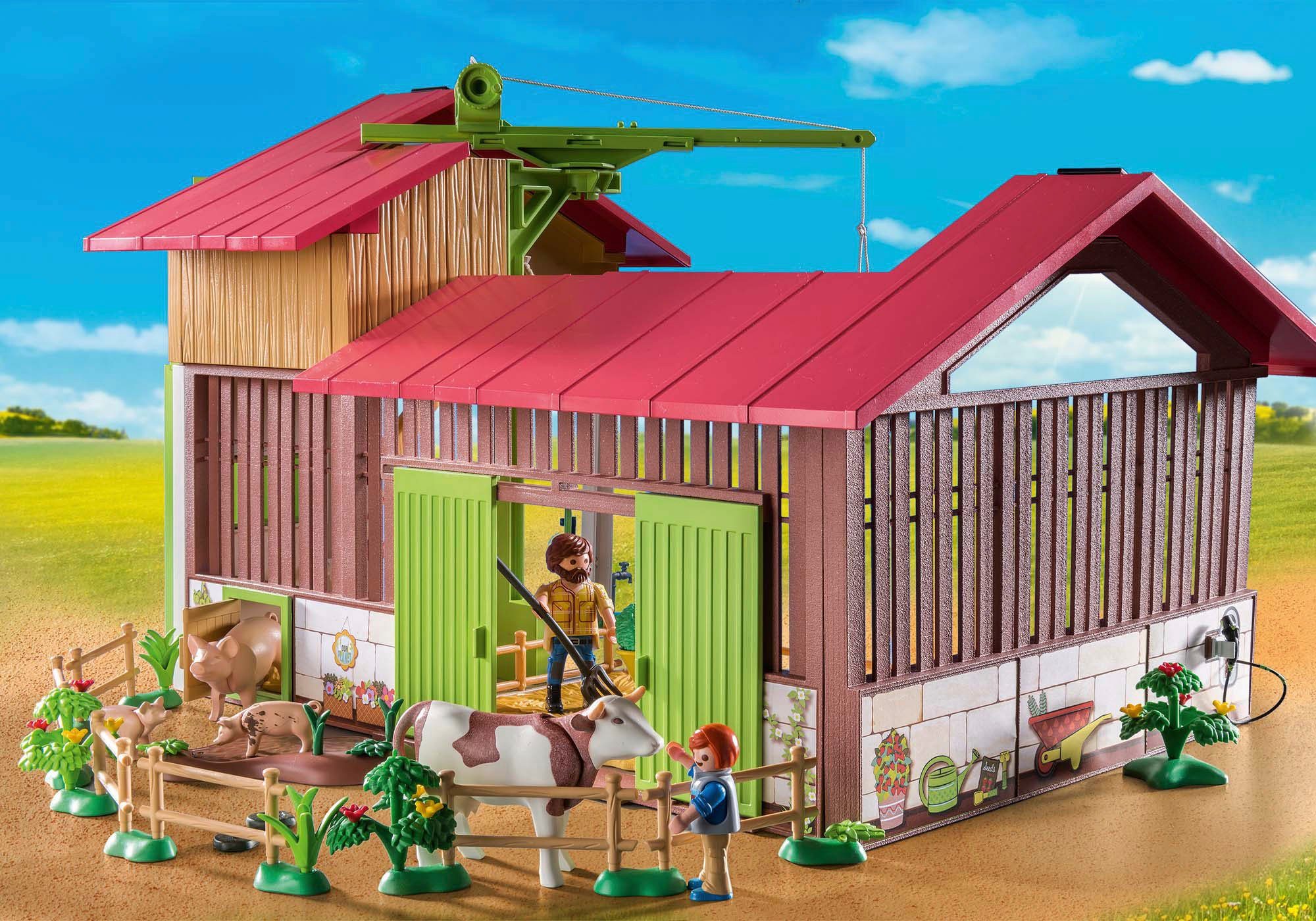 Playmobil® Konstruktions-Spielset Großer Bauernhof (71304), Country, (182 St), teilweise aus recyceltem Material; Made in Germany