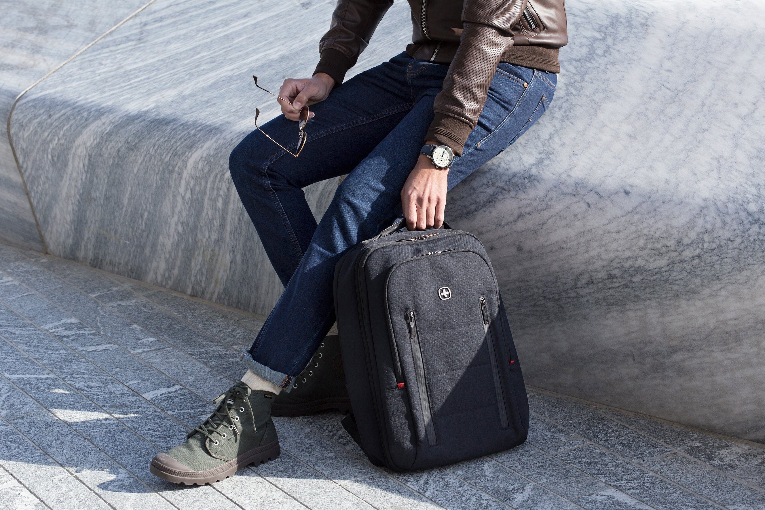 Wenger Laptoprucksack City Traveler, schwarz, für Laptops bis 16 Zoll