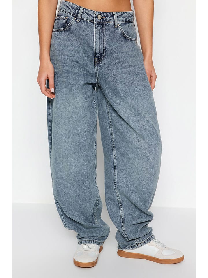 trendyol Jeans - Mom fit - in Blau günstig kaufen