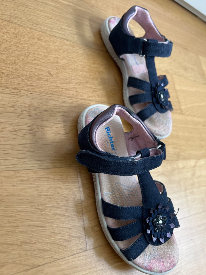 Richter Shoes Leder-Sandalen in Dunkelblau günstig kaufen 29