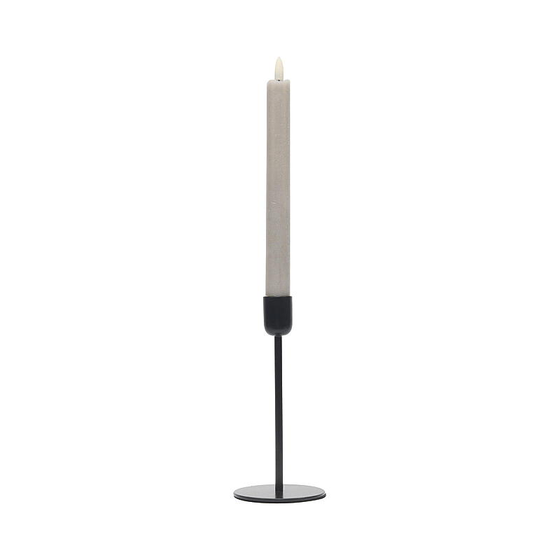 Home Kronelysholder 8x18 cm metall sort